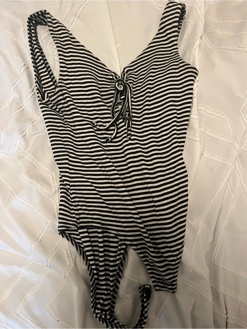 Stripped body suit